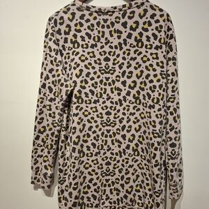 Ripzone Chic Leopard Print Long Sleeve Shirt, Womens, Large